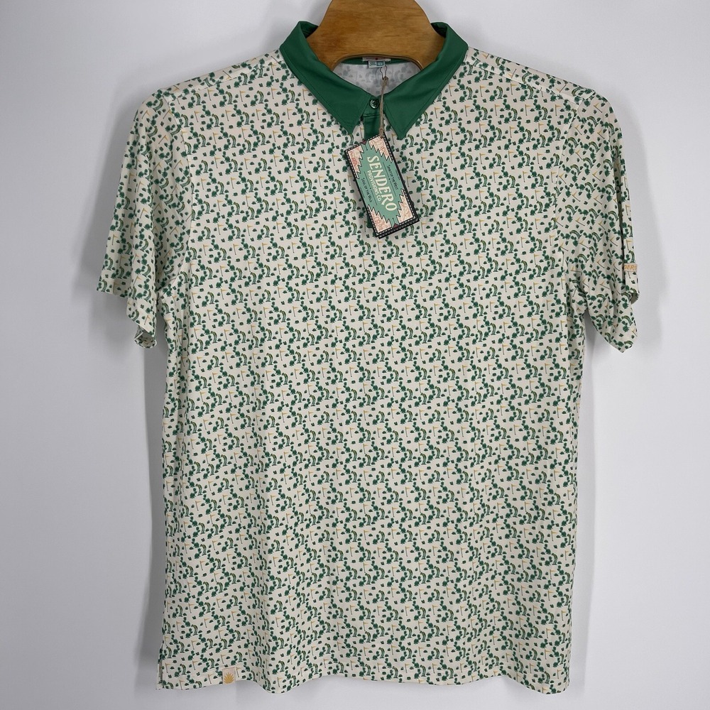 Sendero Provisions Co Mens Desert Golf Performance Polo Shirt Green 3XL NWT